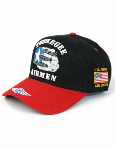 TUSKEGEE AIRMAN  BASEBALL CAP TUSKEGEE AIRMEN RED TAILS HAT USA AIR FORCE #6