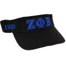 ZETA PHI BETA SORORITY BLACK SUN VISOR HAT CAP 1920