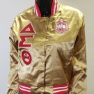 Delta Sigma Theta Sorority Letterman Jacket Delta Sigma Theta Gold Satin Jacket