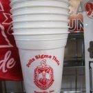 Delta Sigma Theta Plastic Cup Divine 9 Drink Cup  White 16 oz Cup