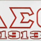Delta Sigma Theta Sorority Mirror License Plate Frame Silver Divine 9 Frame #9