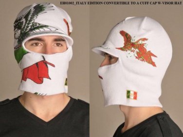 Ed Hardy by Christian Audigier Italy SE Convertible Mask Cap Unisex Face Cover