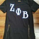 ZETA PHI BETA SORORITY SORORITY BLACK PADDED ZIPPER BLOUSE 1920