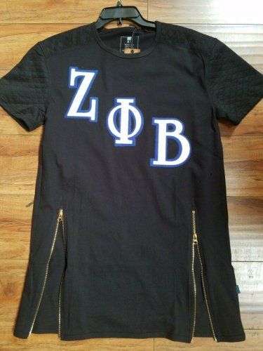 ZETA PHI BETA SORORITY SORORITY BLACK PADDED ZIPPER BLOUSE 1920