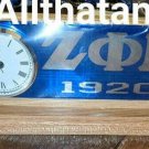 ZETA PHI BETA SORORITY Wood Desktop Clock Domed Desktop Clock