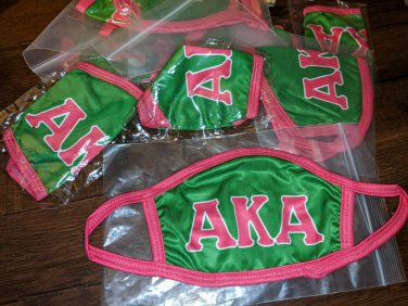 PINK AND GREEN  FACE MASK COVER HBCU HOWARD UNIVERSITY DIVINE 9 FACE MASK COVER