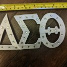 Delta Sigma Theta Sorority Patch White Bling Greek Sorority Letter Patch