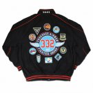TUSKEGEE AIRMAN RED TAILS TWILL Flight Jacket USA AIR FORCE RACE Jacket USA AIR