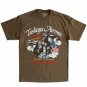 TUSKEGEE AIRMAN RED TAILS SHORT SLEEVE T-SHIRT USA AIR FORCE SPIT FIRE BROWN