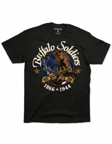 Buffalo solider T shirt Buffalo Solider short sleeve T shirt US ARMY TEE BLACK
