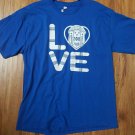 ZETA PHI BETA SORORITY I LOVE ZETA PHI BETA BLUE CREW NECK T- SHIRT