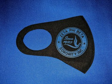 Zeta Phi Beta Sorority Face Mask Cover Black Zeta Phi Beta Face Cover