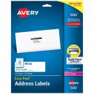 Avery 1⅓" x 4" White Jam Free Printer Labels Laser 5262  350 Labels