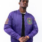 OMEGA PSI PHI FRATERNITY GOLD PURPLE RACE JACKET  MEDIUM TO 5XL