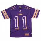 OMEGA PSI PHI FRATERNITY PURPLE FOOTBALL JERSEY  SMALL ONLY