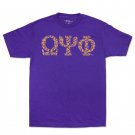 OMEGA PSI PHI FRATERNITY PURPLE GREEK LETTER T-SHIRT M AND XL ONLY