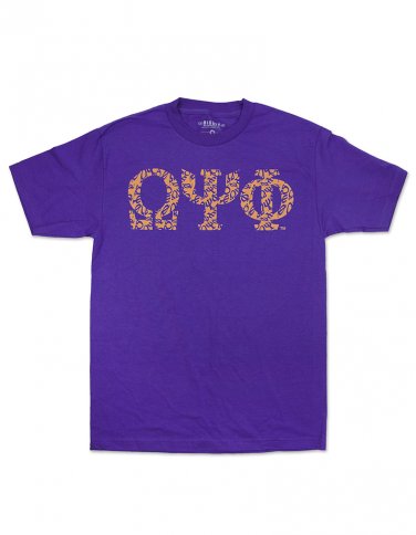 OMEGA PSI PHI FRATERNITY PURPLE GREEK LETTER T-SHIRT M AND XL ONLY