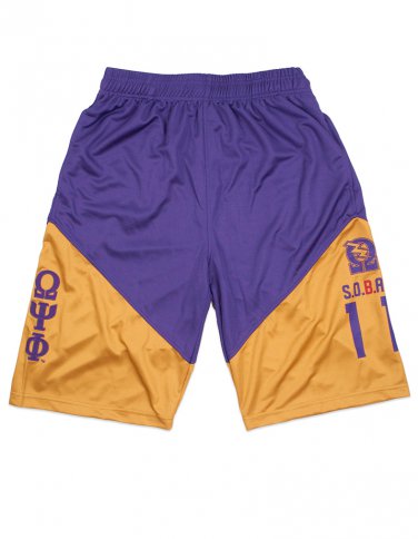 OMEGA PSI PHI FRATERNITY PURPLE BASKETBALL SHORT  SMALL ONLY