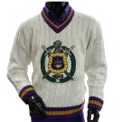 OMEGA PSI PHI FRATERNITY WHITE SWEATER  MEDIUM TO 5XL