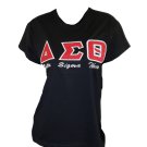 DELTA SIGMA THETA SORORITY T-shirt 1913 Black Delta Sigma Theta Crew Neck Shirt