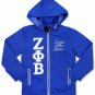 ZETA PHI BETA SORORITY WINDBREAKER JACKET 1920 BLUE ZETA WINDBREAKER JACKET