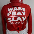 DELTA SIGMA THETA SORORITY RED BLOUSE T-SHIRT DELTA DIVA WAKE SLAY PRAY TOP