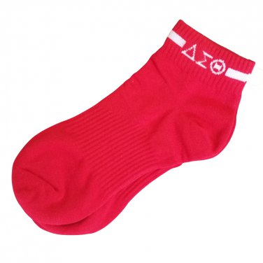 DELTA SIGMA THETA SORORITY RED DELTA DIVA ANKLE SOCKS SORORITY SOCK GREEK  SOCK