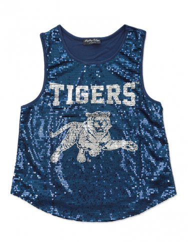 JACKSON STATE UNIVERSITY T-SHIRT HBCU JSU TIGER SEQUIN TANK TOP
