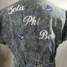 ZETA PHI BETA SORORITY DENIM JEAN JACKET BLOUSE VINTAGE STYLE ZETA PHI BETA 1920