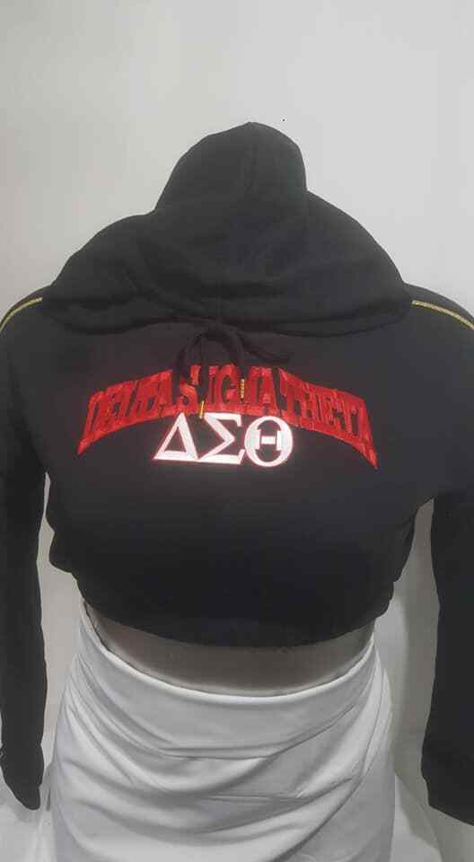 Delta Sigma Theta Sorority Hoodie Black Delta Theta Sigma Mid Drift Hoodie 1913 