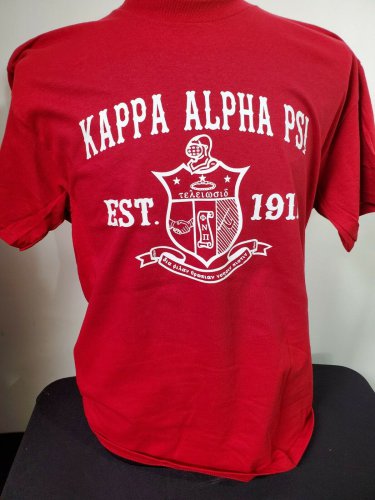 Kappa Alpha Psi Fraternity Red T-SHIRT Kappa Alpha Psi Crossing T-Shirt