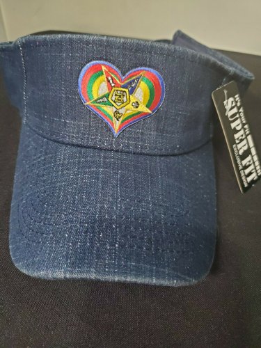Order of the Eastern Star Denim Sun Visor