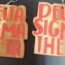 Delta Sigma Theta Sorority wooden style Earrings 1913 #4