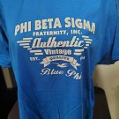 PHI BETA SIGMA FRATERNITY T-SHIRT Phi Beta Sigma Blue T-Shirt Blue Crew Neck 4XL