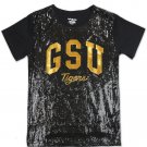 GRAMBLING STATE UNIVERSITY SEQUIN T-SHIRT BLACK GSU LADY TIGERS T- SHIRT