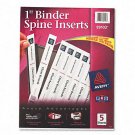 Avery Binder Spine Inserts 1" Spine Width 8 Inserts/Sheet 5 Sheets/Pack 89103