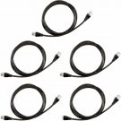 5 Pack RJ45 Cat-6 Ethernet Patch Internet Cable - 5 Feet (1.5 Meters) NEW IN BOX