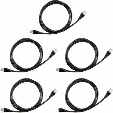 5 Pack RJ45 Cat-6 Ethernet Patch Internet Cable - 5 Feet (1.5 Meters) NEW IN BOX