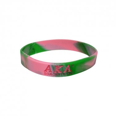 Alpha Kappa Alpha Sorority Silicone Bracelet IVY LEAGUE 1908 wrist band #1