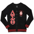 DELTA SIGMA THETA SORORITY LONG SLEEVE CARDIGAN SWEATER BLACK DELTA DIVA SWEATER
