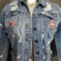 Delta Sigma Theta Sorority Distressed Blue Denim Jean Jacket 1913 Founders Year