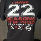 DELTA SIGMA THETA SORORITY T-SHIRT DELTA SIGMA THETA 22 REASONS TEE