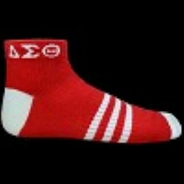 DELTA SIGMA THETA SORORITY RED ANKLE SOCKS SORORITY SOCK GREEK  SOCK