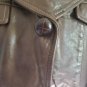 RAFFAELO BROWN LEATHER JACKET QUATER LENGTH GINUINE LEATHER TRENCH COAT 42