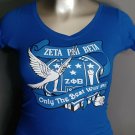ZETA PHI BETA SORORITY V-NECK T-SHIRT BLUE ZETA PHI BETA V NECK SHIRT 1920