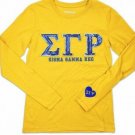 SIGMA GAMMA RHO SORORITY T-SHIRT GOLD LONG SLEEVE CASUAL T-SHIRT TOP
