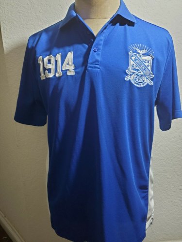 Phi Beta Sigma Fraternity Polo Shirt  PRE-OWNED CONDITION MEDIUM