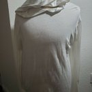 Unisex White Light weight Long Sleeve Rayon Hoodie XL