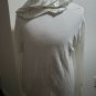 Unisex White Light weight Long Sleeve Rayon Hoodie XL
