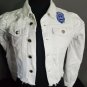Zeta Phi Beta White Sorority Distressed Denim Jean Jacket 1920 Jean Jacket